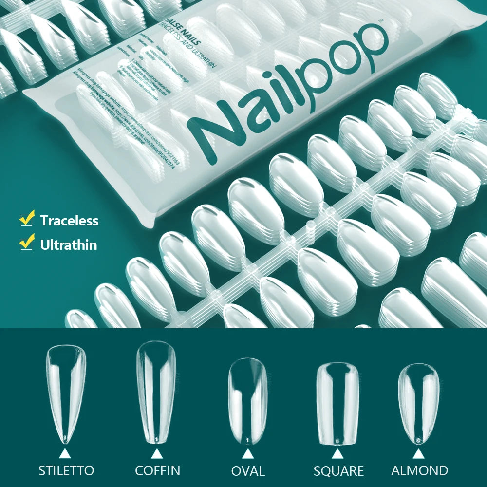 Nailpop- Unhas postiças transparente