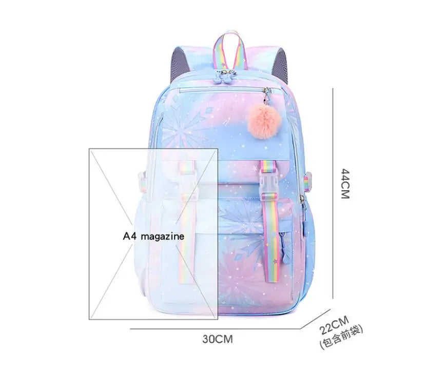 Mochila Lilo e Stitch - Impermeável de Grande Capacidade para a Escola.